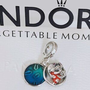Pandora D isney Lilo & Stitch Family Dangle Charm S925 Sterling Silver with box